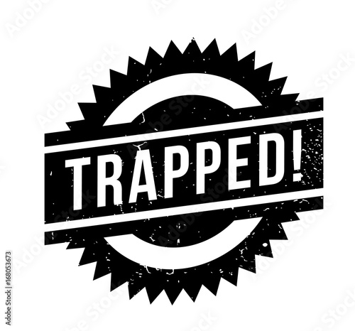 Trapped rubber stamp. Grunge design with dust scratches. Effects can be easily removed for a clean, crisp look. Color is easily changed.