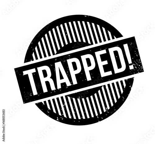 Trapped rubber stamp. Grunge design with dust scratches. Effects can be easily removed for a clean, crisp look. Color is easily changed.