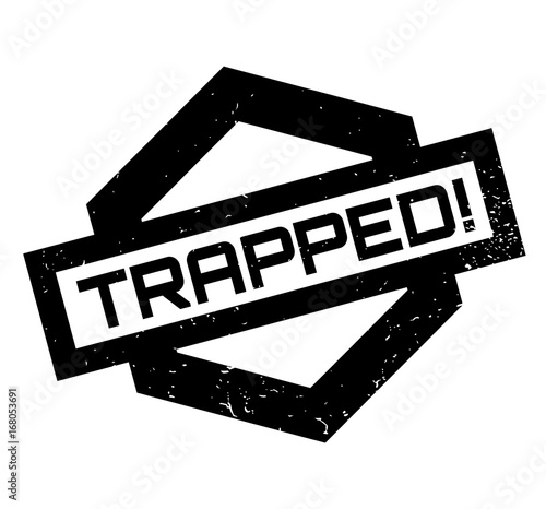 Trapped rubber stamp. Grunge design with dust scratches. Effects can be easily removed for a clean, crisp look. Color is easily changed.