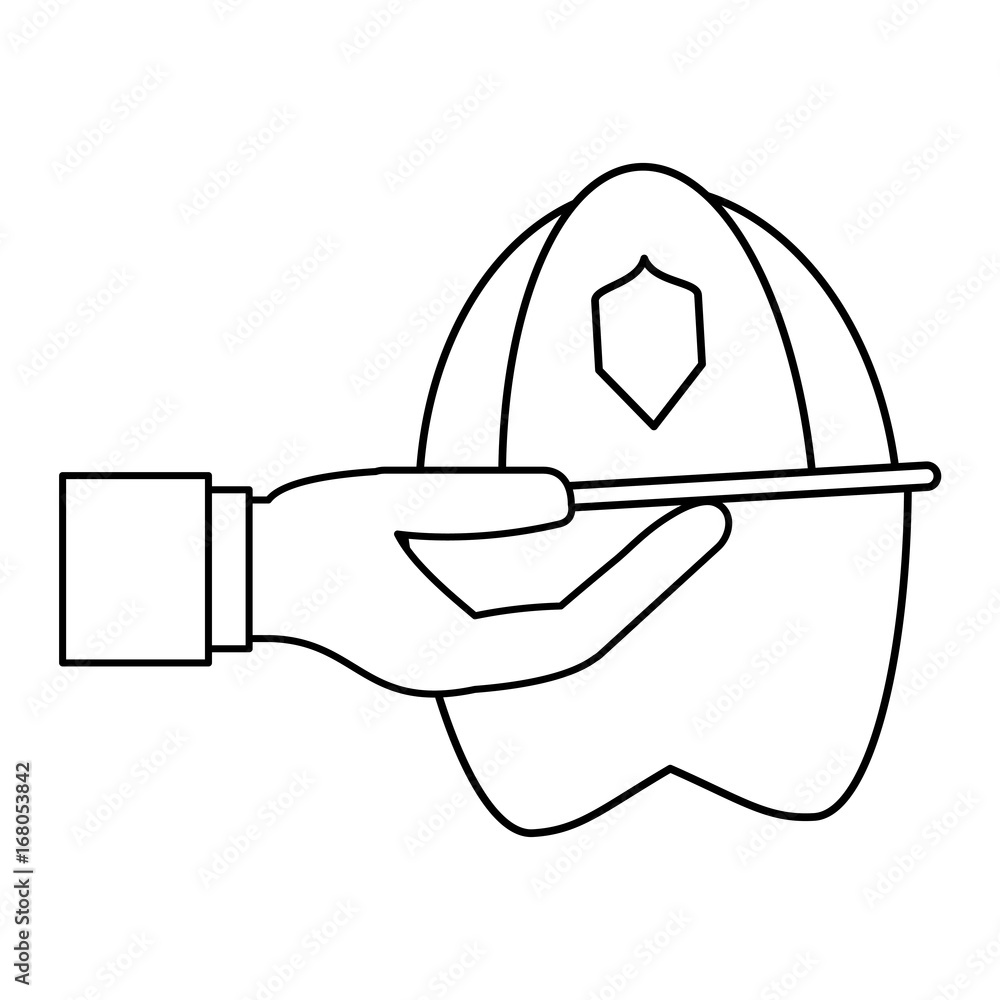 Fototapeta premium Firefigther helmet cartoon