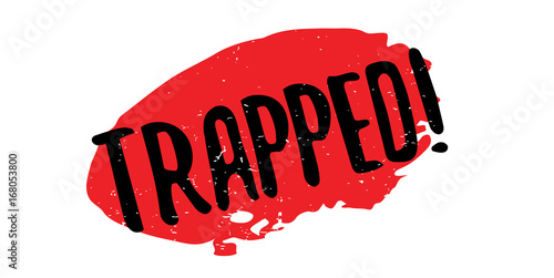 Trapped rubber stamp. Grunge design with dust scratches. Effects can be easily removed for a clean, crisp look. Color is easily changed.