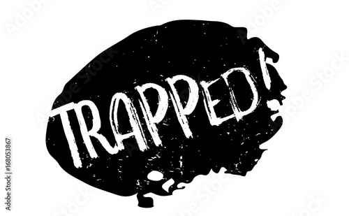Trapped rubber stamp. Grunge design with dust scratches. Effects can be easily removed for a clean, crisp look. Color is easily changed.