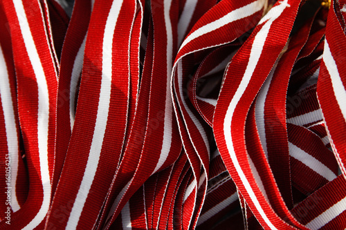 Small latvia flags together.