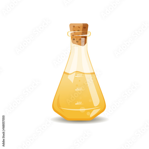 Yellow liquid in flask