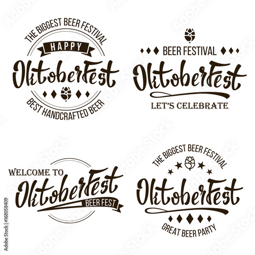 Oktoberfest Beer Festival Vector. Celebration Retro Typography Design. Print Template Good For Poster Or Flyer. Isolated On White Illustration