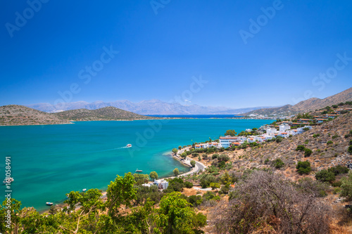 Scenery of Mirabello Bay on Crete, Greece © kwiatek7