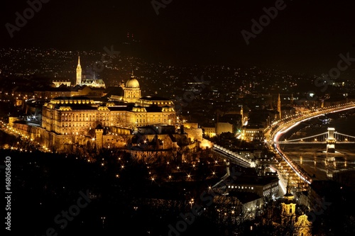 Castle at night in wintertime at Budapest © Norbert