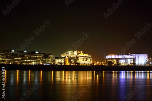 National Theater at Budapest at night.