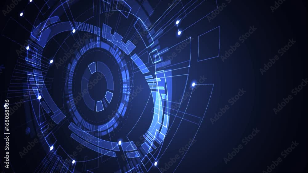Abstract blue digital communication technology animation Abstract blue digital communication technology animation