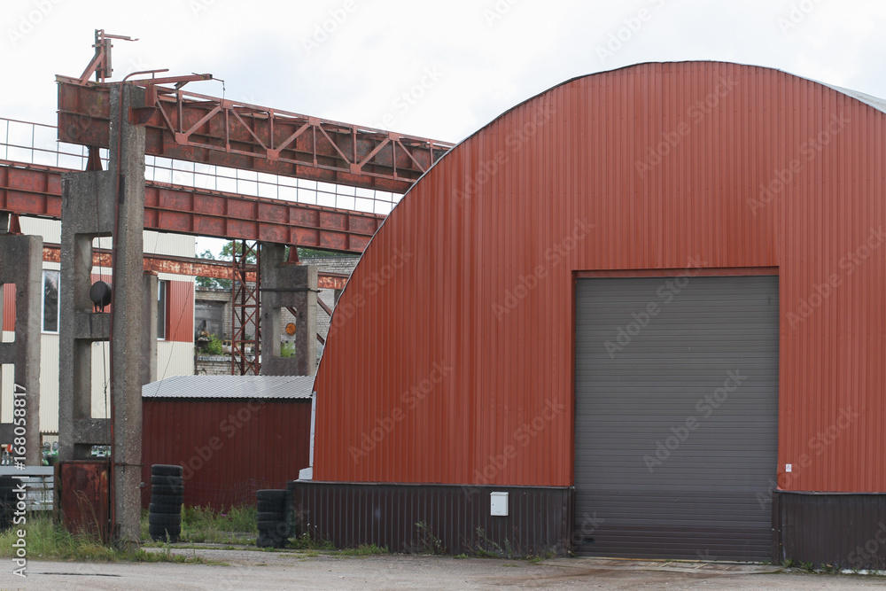 Industrial view of garage. Industrial view of garage.