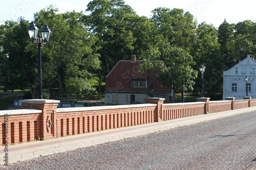 Wallpaper Mural Countryside bridge view of brick road. Torontodigital.ca