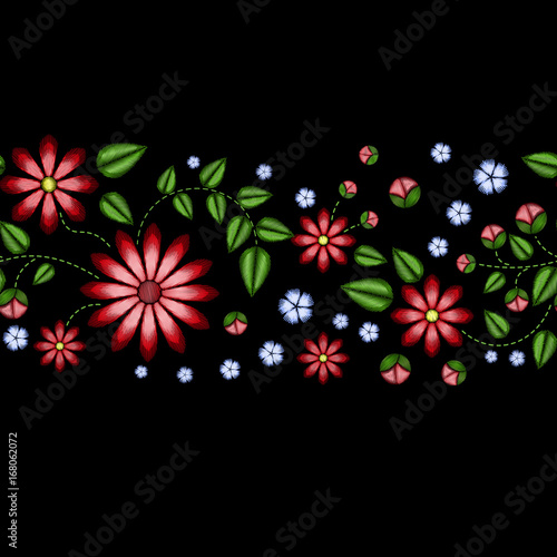 rose and bird embroidery