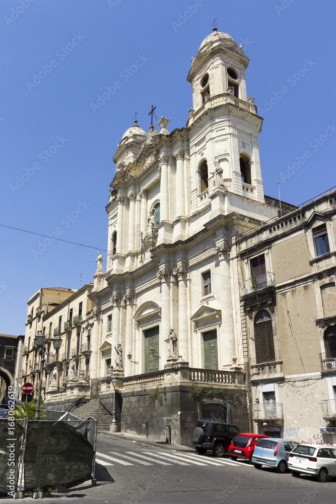 Fototapeta premium Church of St. Francis of Assisi Immaculate in Catania, Italy