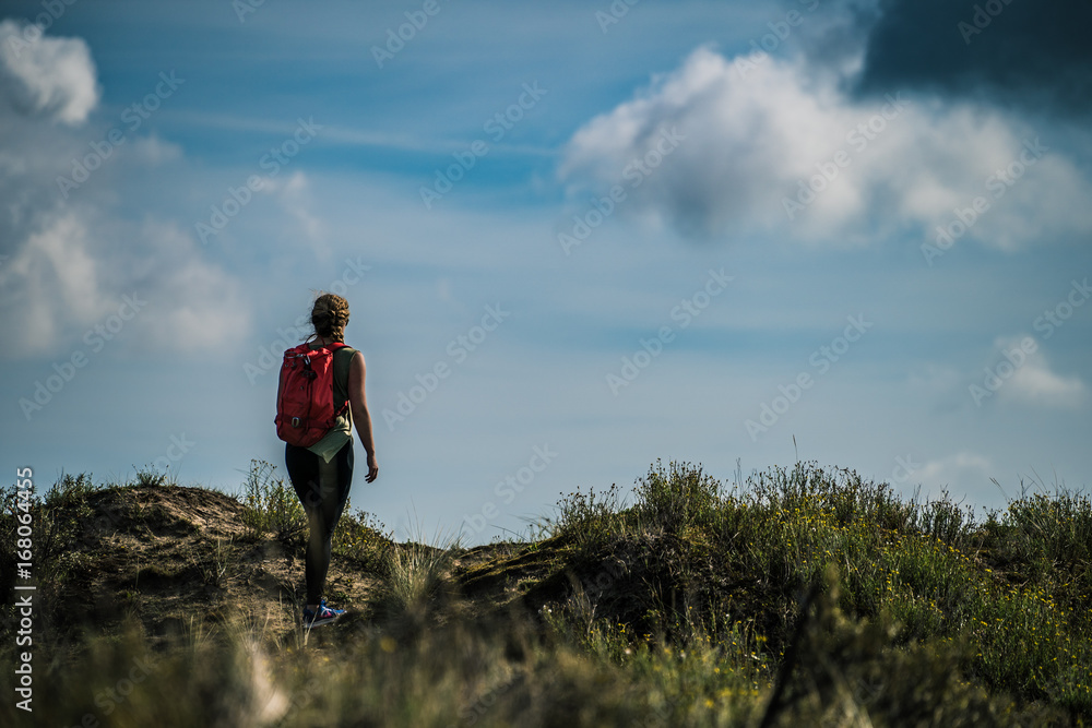 Hiking in the dunes