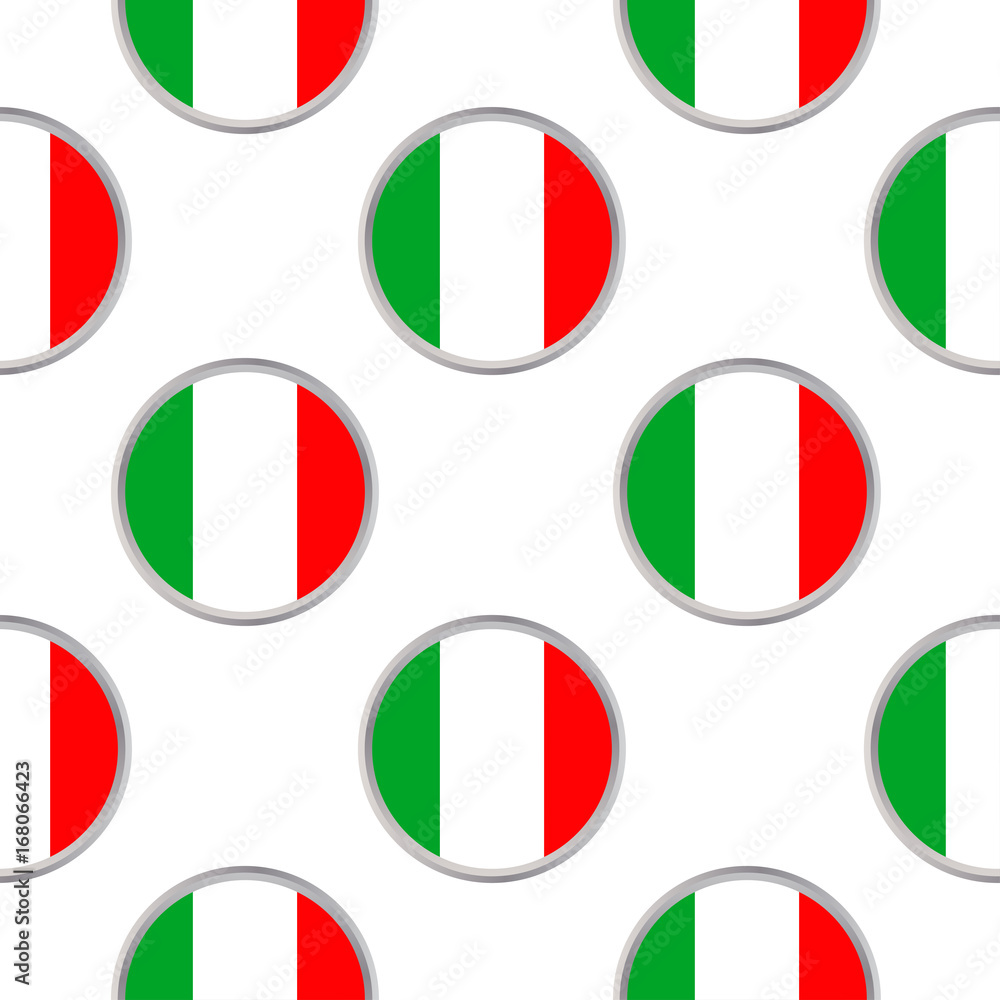 Seamless pattern from the circles with Italy flag Seamless pattern from the circles with Italy flag