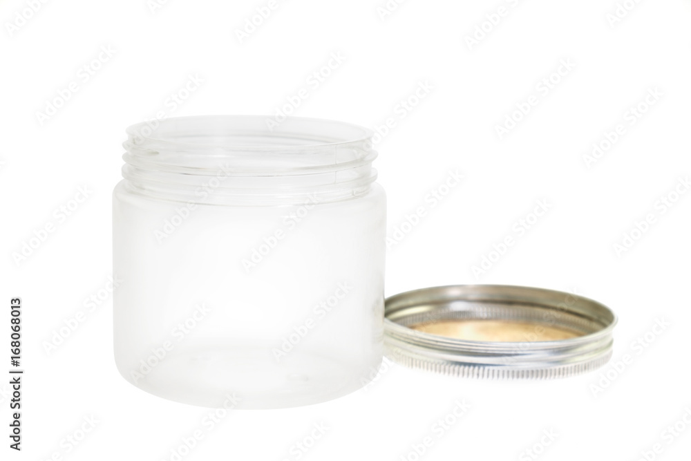 Plastic food container / Plastic container on white background. Plastic food container / Plastic container on white background.