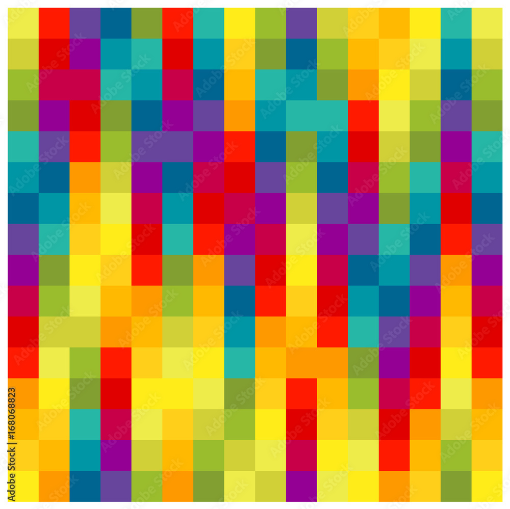 farbenfrohe Quadrate in der Reihe, illustration