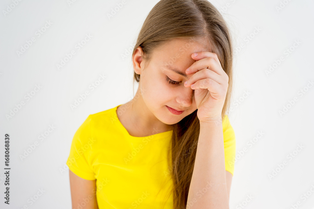 Girl showing emotions Girl showing emotions