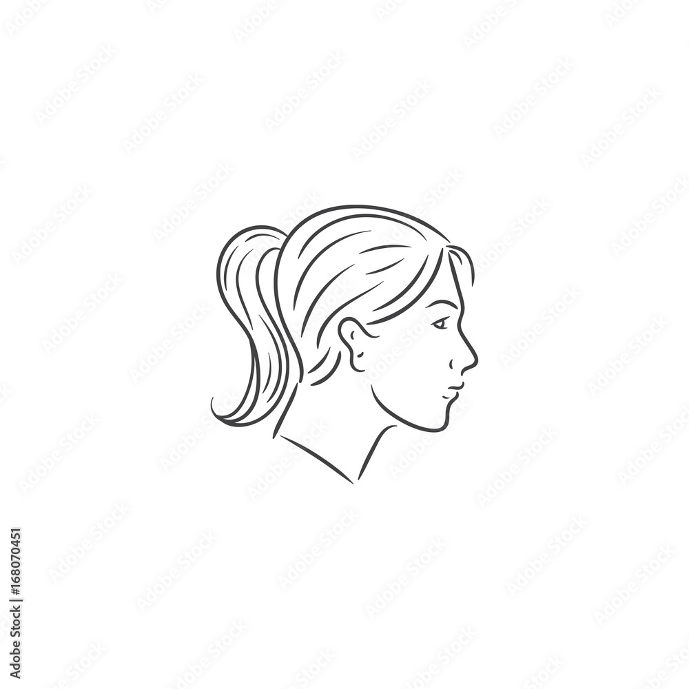 human head sketch outline