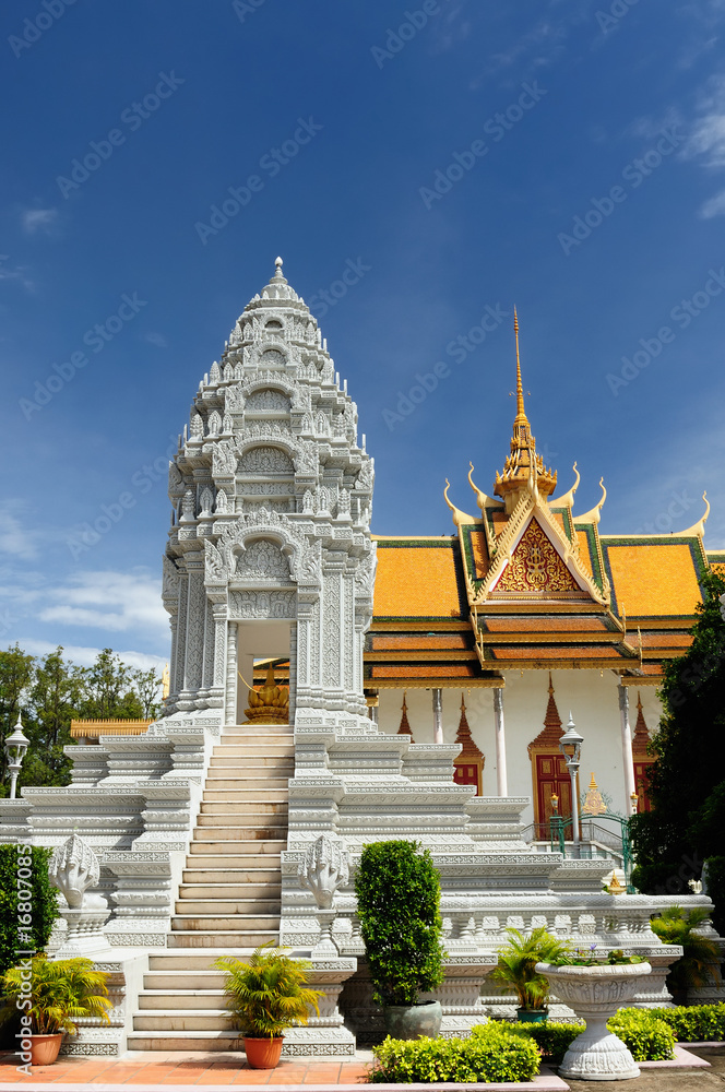 Royal palace in the capital city of Cambodia in Phnom Penh