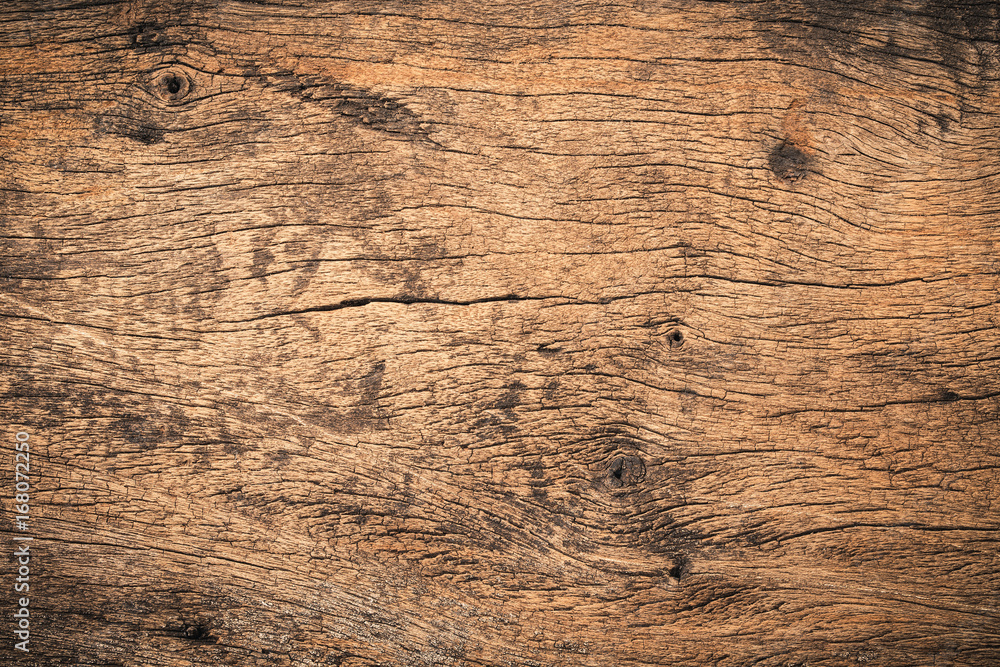 Naklejka premium Old grunge dark textured wood background,Brown wooden texture for design