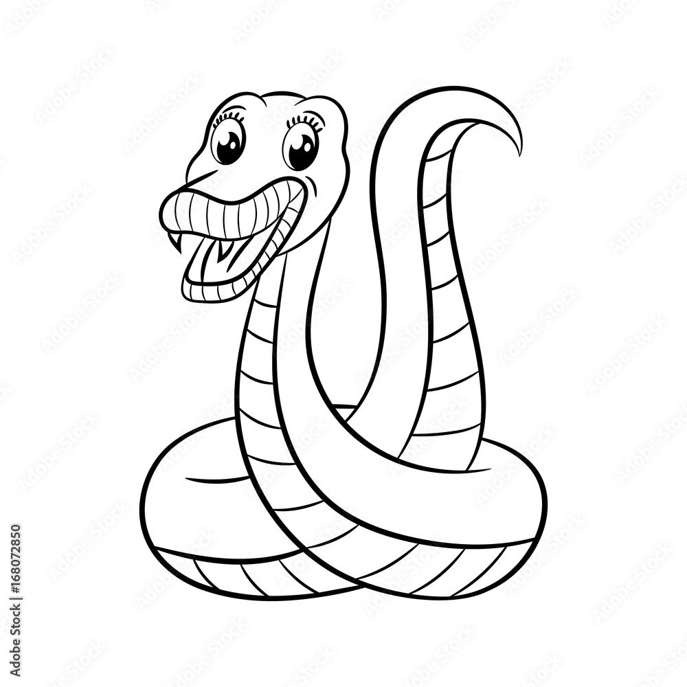 Fototapeta premium Snake coloring book.