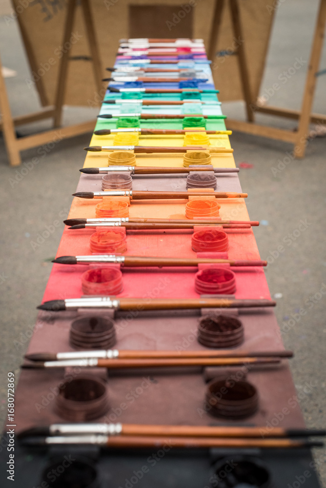 Naklejka premium pinceaux