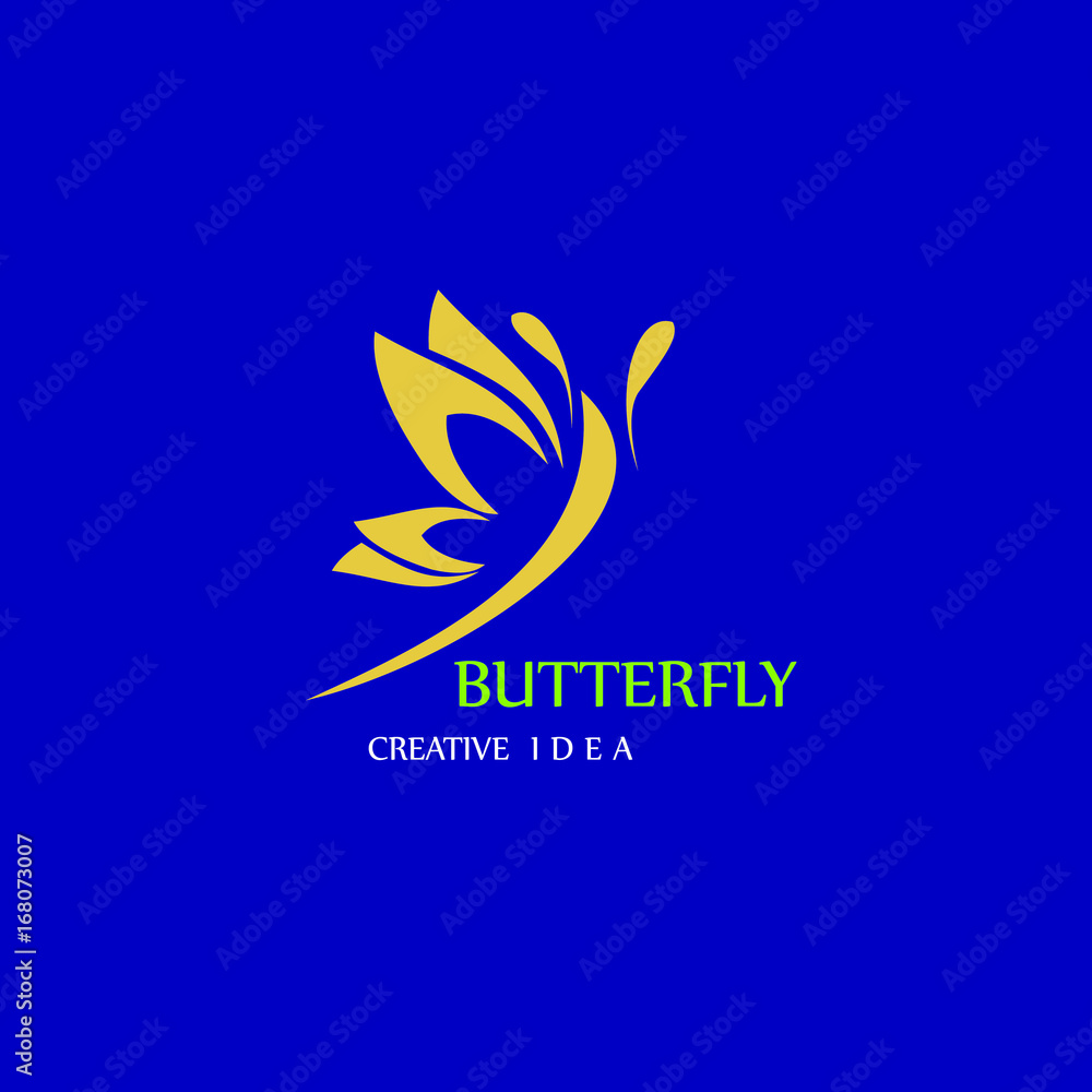 Butterfly logo template. Vector illustration Butterfly logo template. Vector illustration