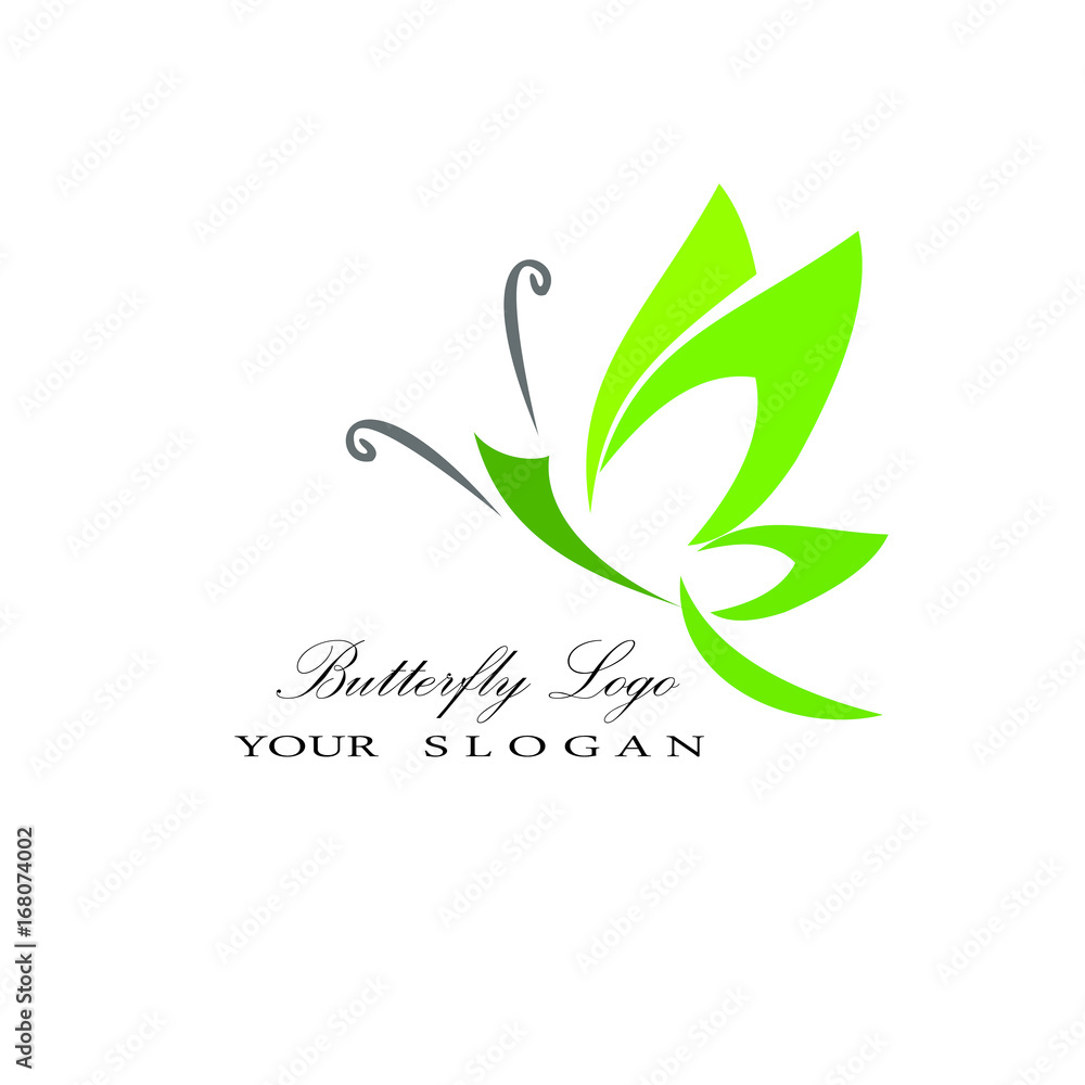 Butterfly logo template. Vector illustration Butterfly logo template. Vector illustration