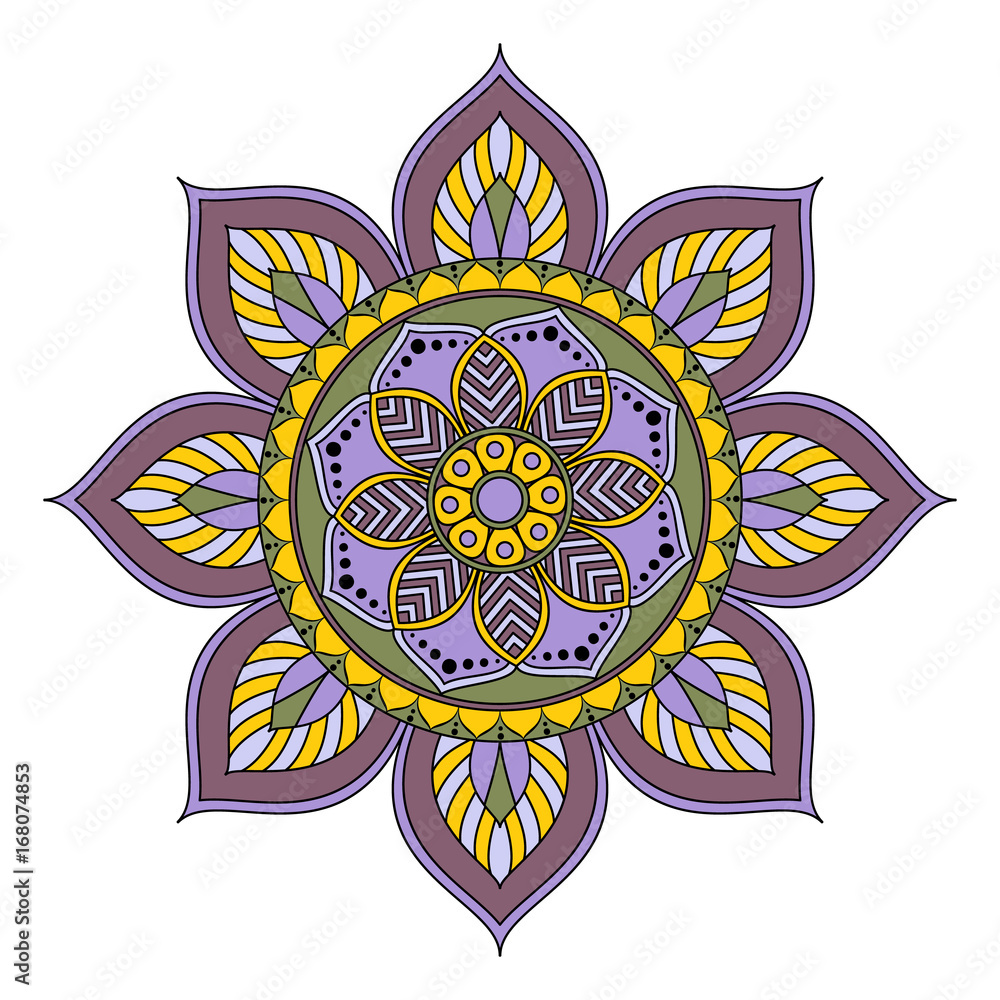 Flower Mandalas. Vintage decorative elements. Oriental pattern, vector illustration. Islam, Arabic, Indian, turkish, pakistan, chinese, ottoman motifs