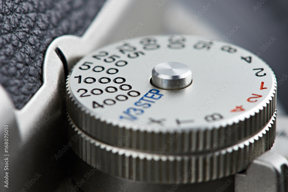 Shutter speed dial on SLR camera Shutter speed dial on SLR camera