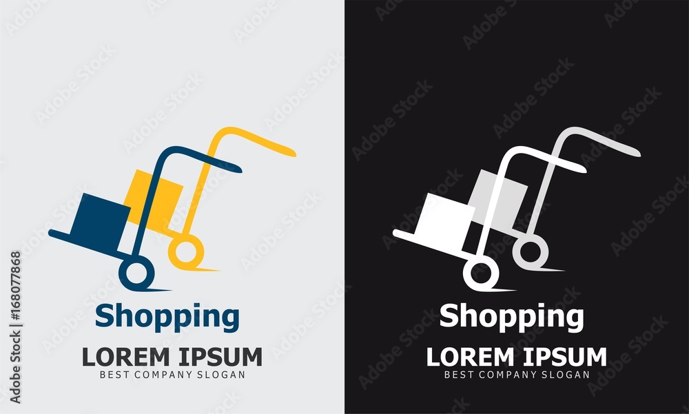 abstract cart logo shopping design abstract cart logo shopping design