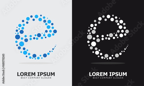 e dot connection logo vector design