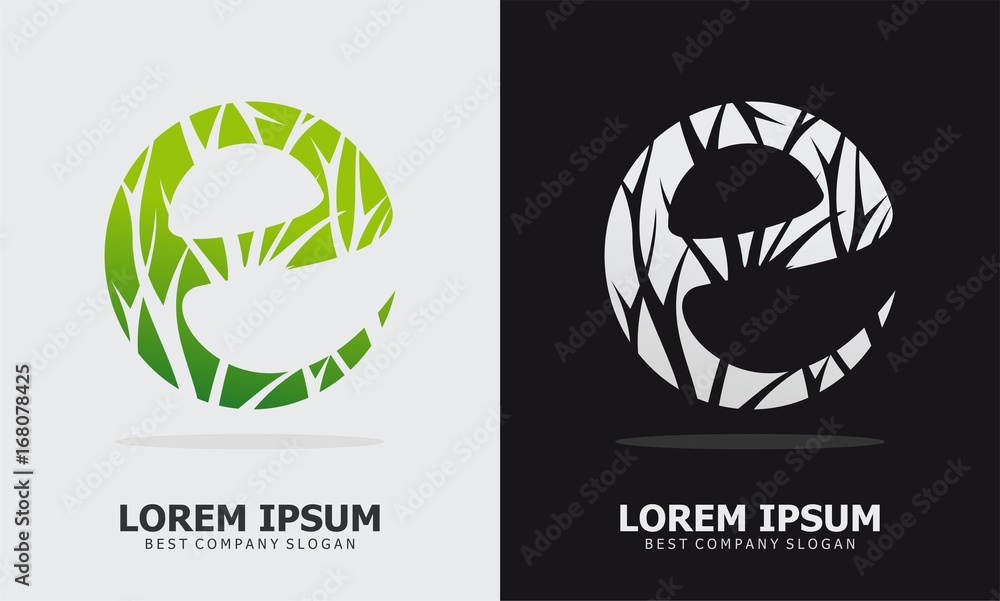 green eco logo vector design green eco logo vector design
