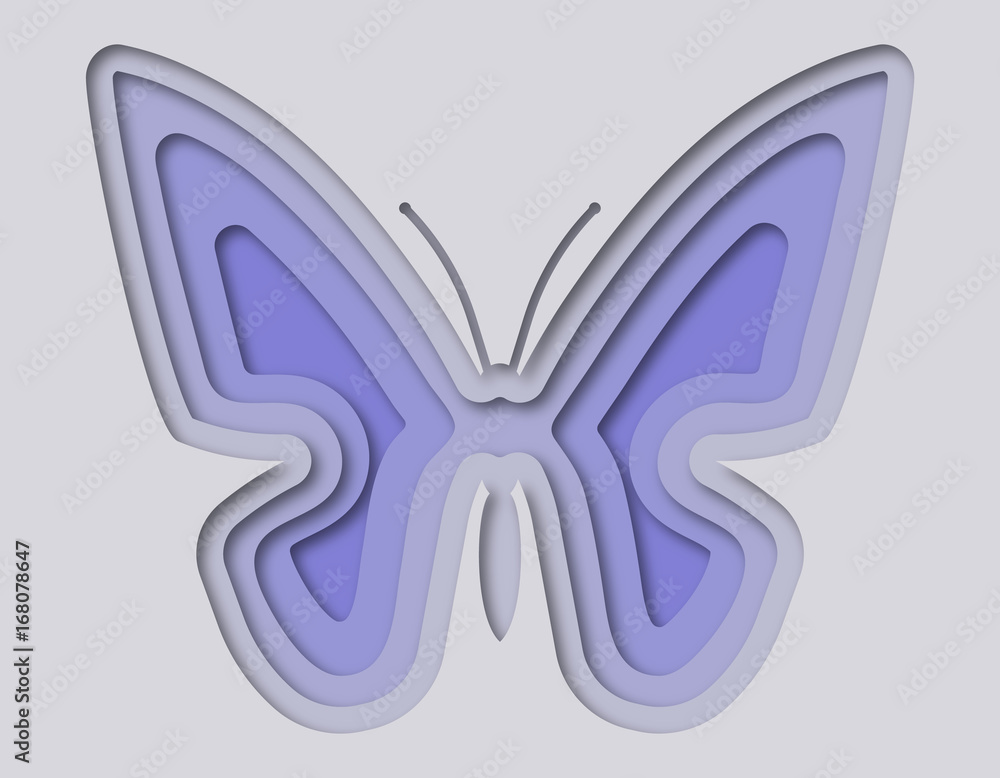 Beautiful butterfly cut from paper Beautiful butterfly cut from paper