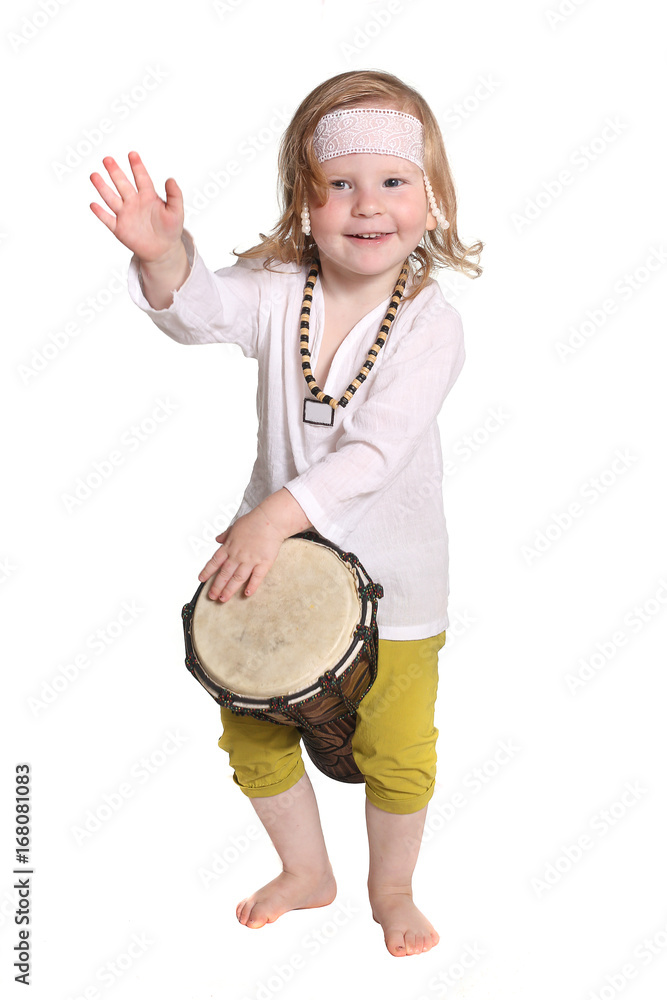 Child with a drum