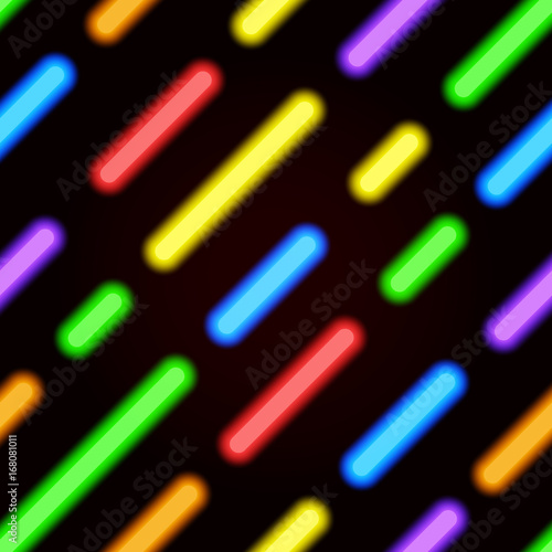 Neon bright seamless pattern with diagonal lines