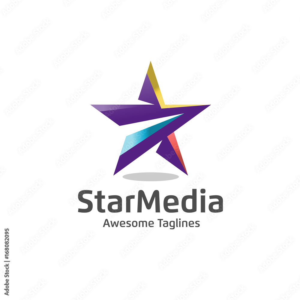 Star color vector logo,Star color icon, star rating, rank. Star astrology symbol. Star icon logotype. Sport star logo. Astronomy star logo