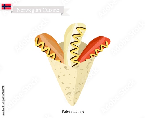 Polse i Lompe or Hot Dog, A Polpular Food of Norway