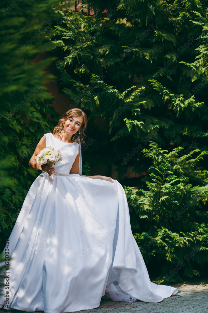 Portrait of a beautiful bride on wedding day Portrait of a beautiful bride on wedding day