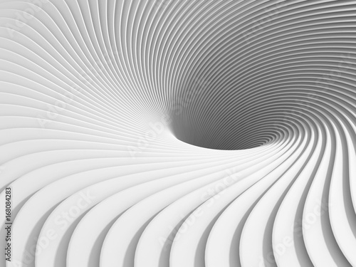 Abstract Architecture Tunnel White Background