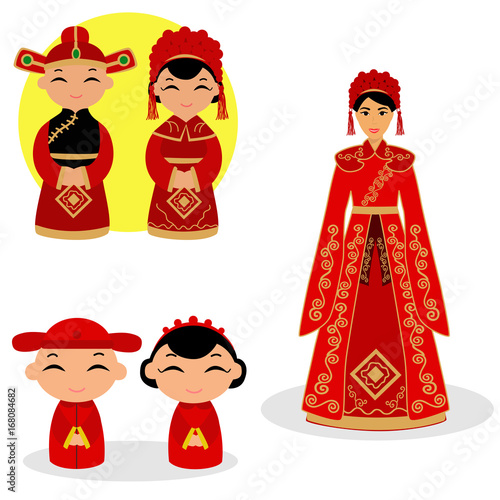 Chinese bride and groom.