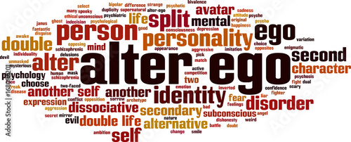 Photo Alter ego word cloud