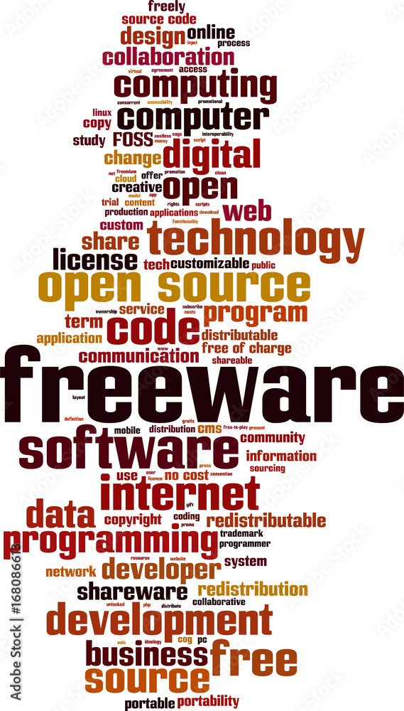 Obraz premium Freeware word cloud