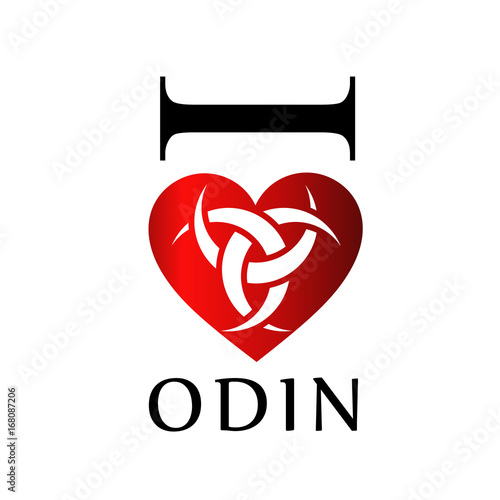 I love Odin- The graphic is a symbol of the horns of Odin, a satanist symbol 