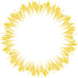 Circular starburst design element, easy to edit