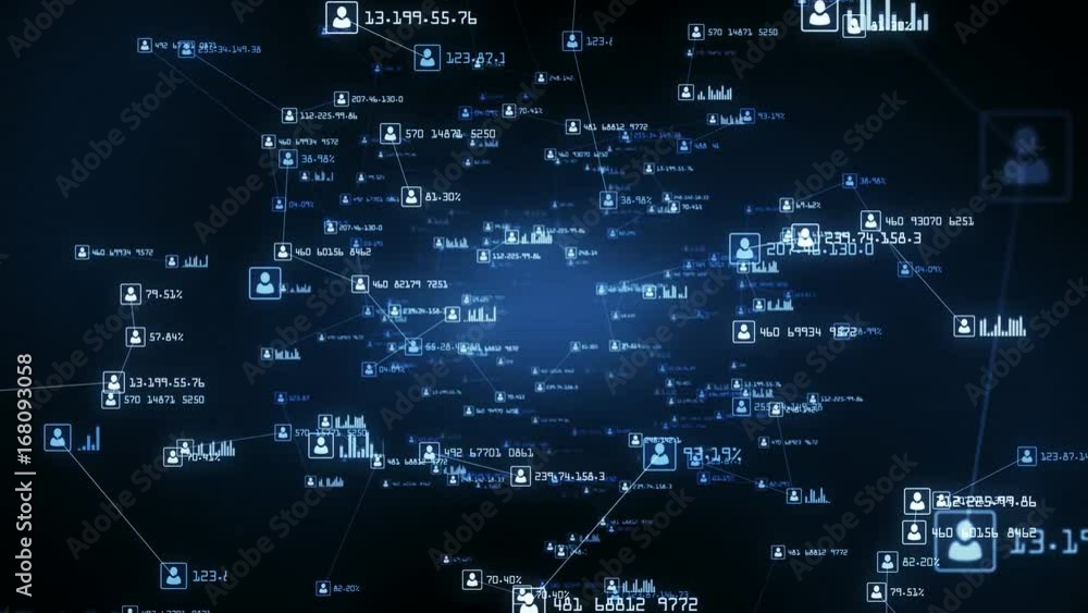 Social network and data connections. You can use it for a technology, communication or social media background. Blue version. Seamless loop. Available in multiple color options. 4K Social network and data connections. You can use it for a technology, communication or social media background. Blue version. Seamless loop. Available in multiple color options. 4K