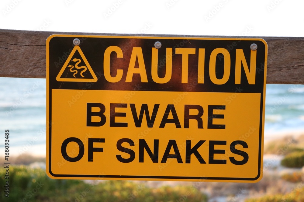 Caution Beware of Snakes, Western Australia Caution Beware of Snakes, Western Australia
