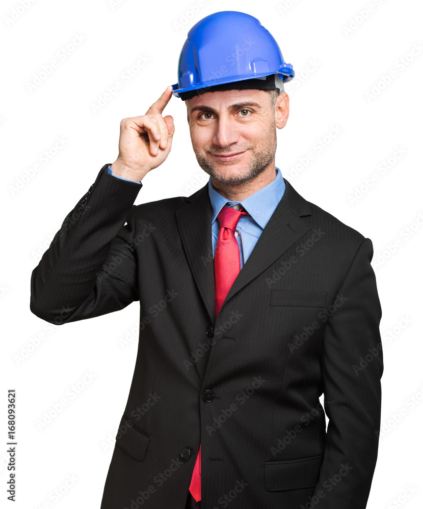 Portrait of an engineer isolated on white Portrait of an engineer isolated on white