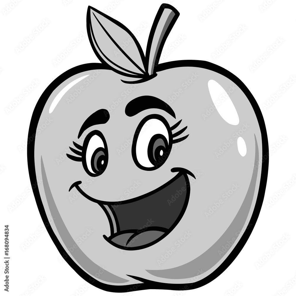 Apple Cartoon Illustration Apple Cartoon Illustration